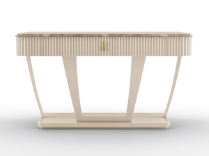 SWING - Console with lacquered drawer and marble top _ BRUNO ZAMPA